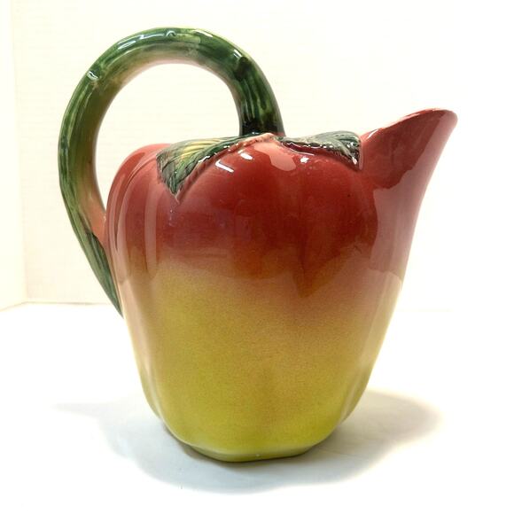 Lord and Taylor Ceramic Apple Pitcher Made in Italy #9416 - Picture 2 of 10